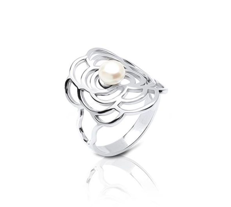 Ring Perle rhodiniert Ring Perle rhodiniert